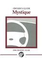1998 Mercury Mystique Owner's Manual Original