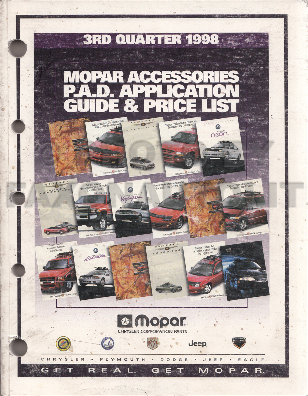 1998 MoPar Accessories Dealer Facts Book Original