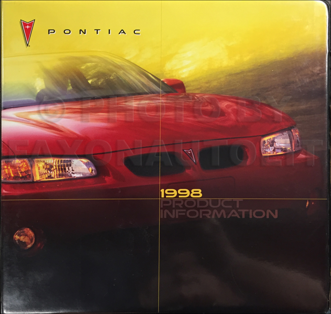 1998 Pontiac Data Book, Color & Upholstery Dealer Album Original