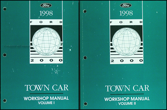 1998 Lincoln Town Car Shop Manual Original 2 Volume Set