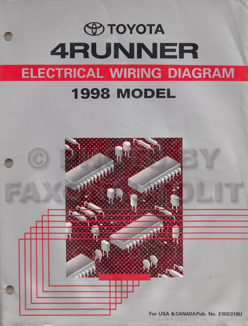 1998 Toyota 4Runner Wiring Diagram Manual Original