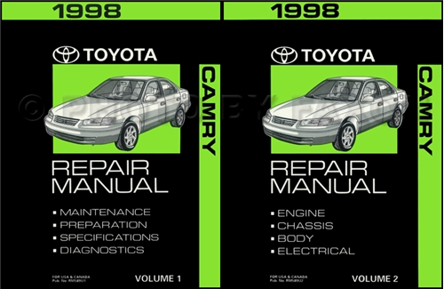 1997 Toyota Camry Repair Manual 2 Volume Set Original 