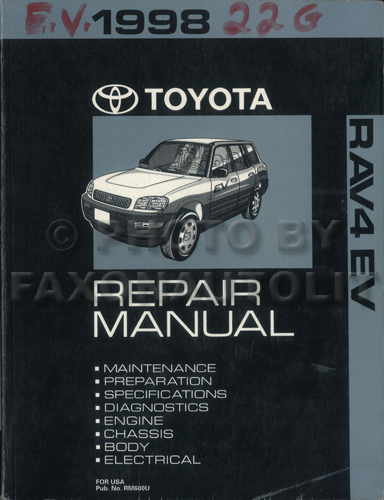 2000 Toyota RAV4 EV Repair Manual Original
