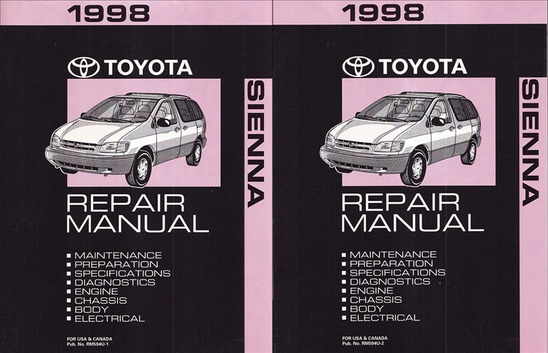 1998 Toyota Sienna Repair Manual Original