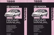 1998 Toyota Sienna Repair Manual Original