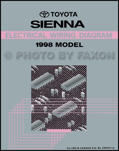 1998 Toyota Sienna Van Wiring Diagram Manual Original