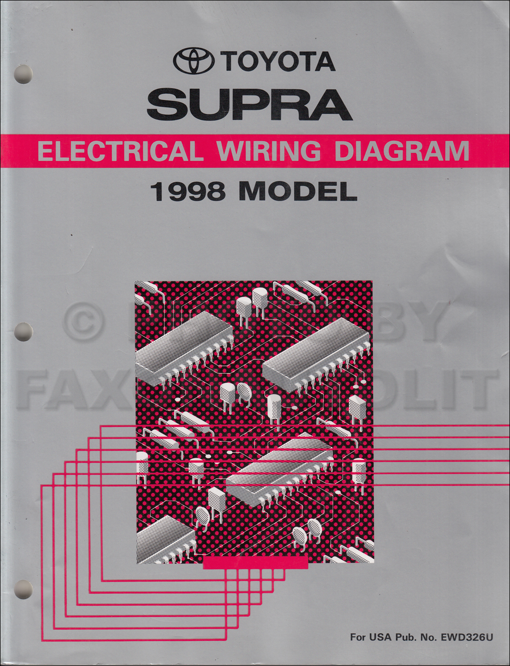 1998 Toyota Supra Wiring Diagram Manual Original