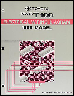 1998 Toyota T100 Truck Wiring Diagram Manual Original