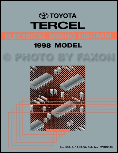 1998 Toyota Tercel Wiring Diagram Manual Original