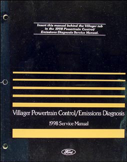 1998 Mercury Villager Engine and Emissions Diagnosis Manual
