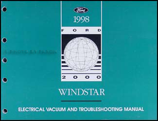 1998 Ford Windstar Electrical & Vacuum Troubleshooting Manual Original
