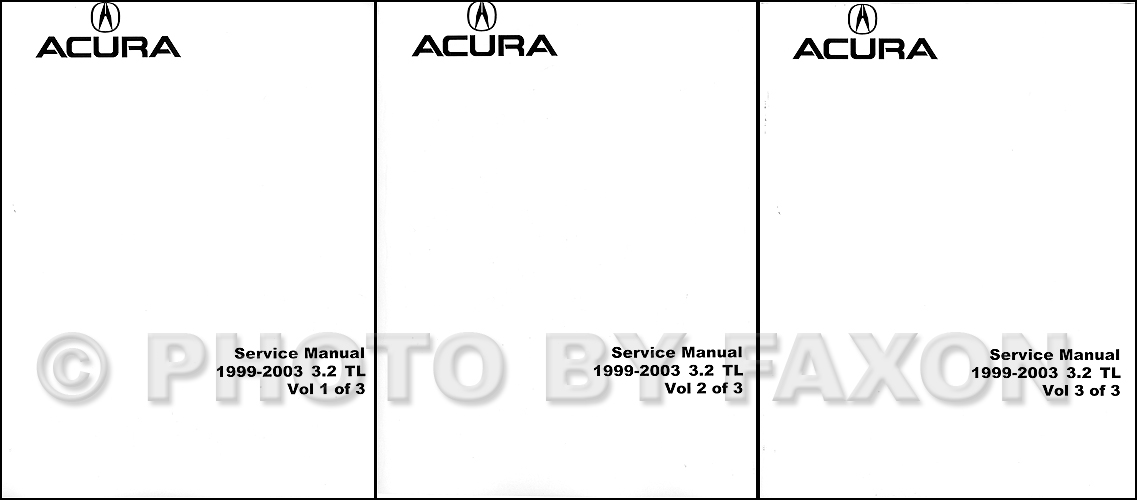1999-2003 Acura 3.2 TL Shop Manual 
