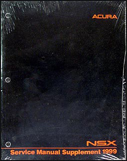 1999 Acura NSX Shop Manual Original Supplement 