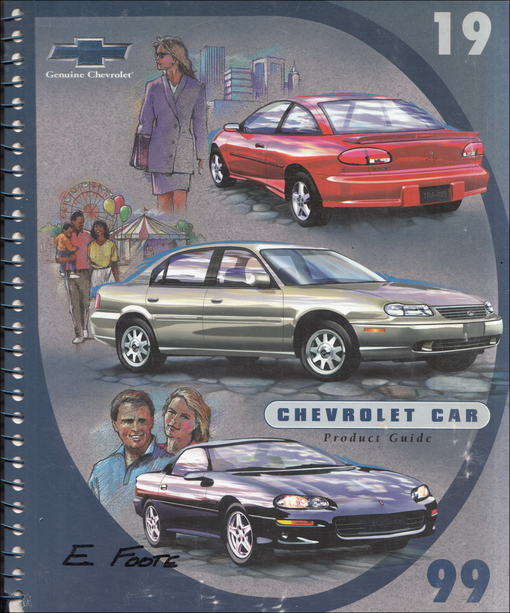 1999 Chevrolet Car Data Book Dealer Album with Color and Upholstery Original