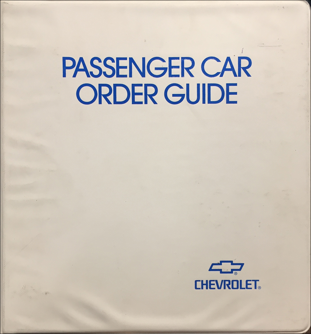 1999 Chevrolet Car Order Guide Dealer Album Original