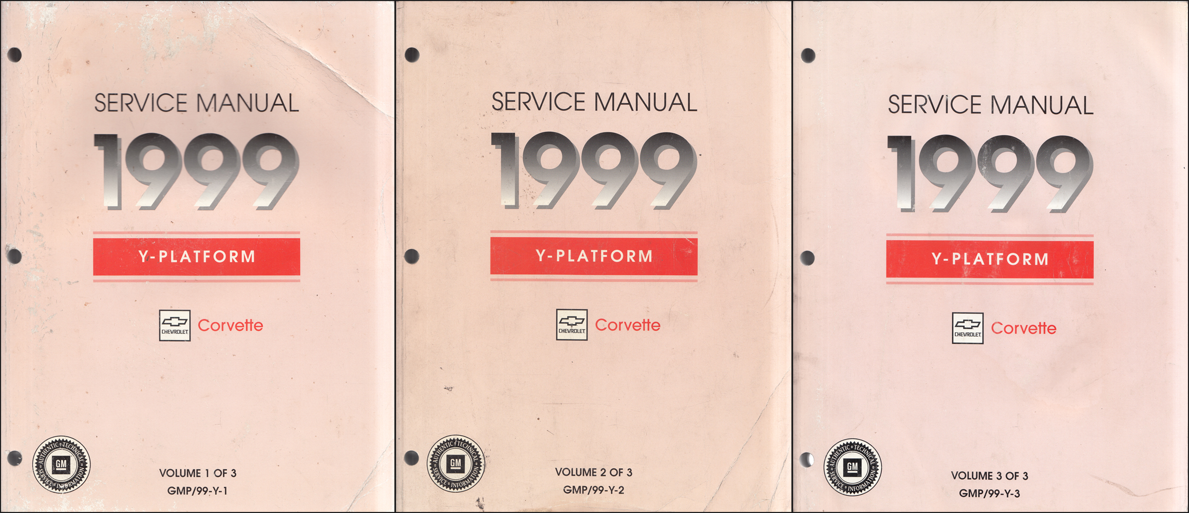 1999 Chevrolet Corvette Repair Manual Original 3 Volume Set 
