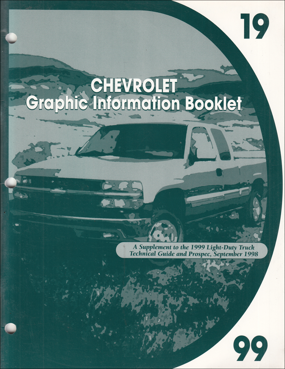 1999 Chevrolet Truck Graphic Booklet Original Dealer Album Supplement
