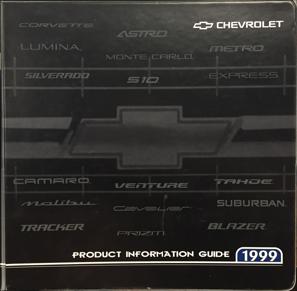 1999 Chevrolet Technical Press Kit Original
