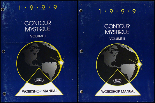 1999 Ford Contour & Mercury Mystique Shop Manual Original 2 Volume Set