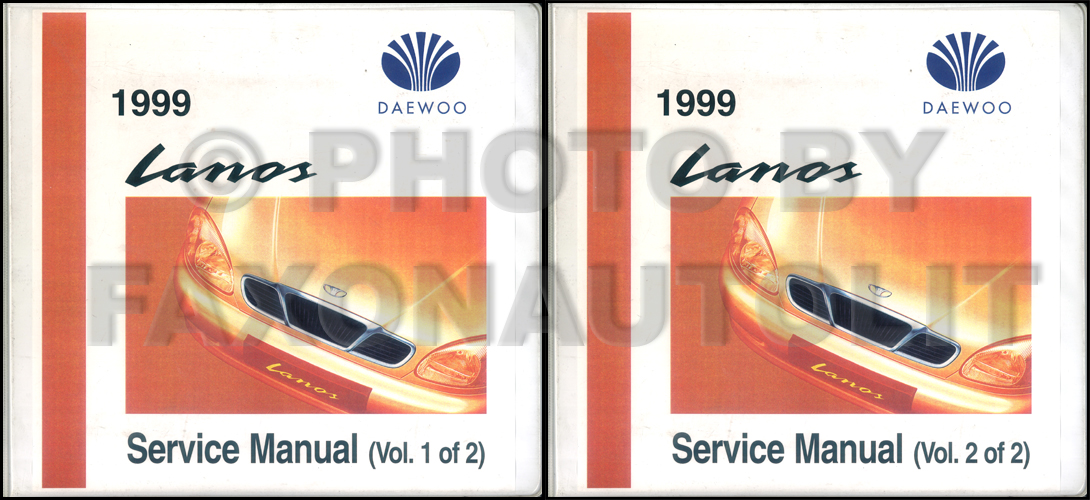 1999 Daewoo Lanos Repair Shop Manual Original 2 Volume Set