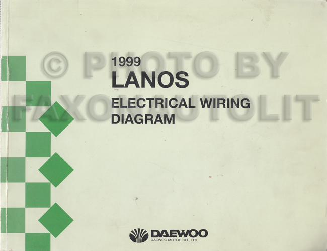 1999 Daewoo Lanos Wiring Diagram Manual Original