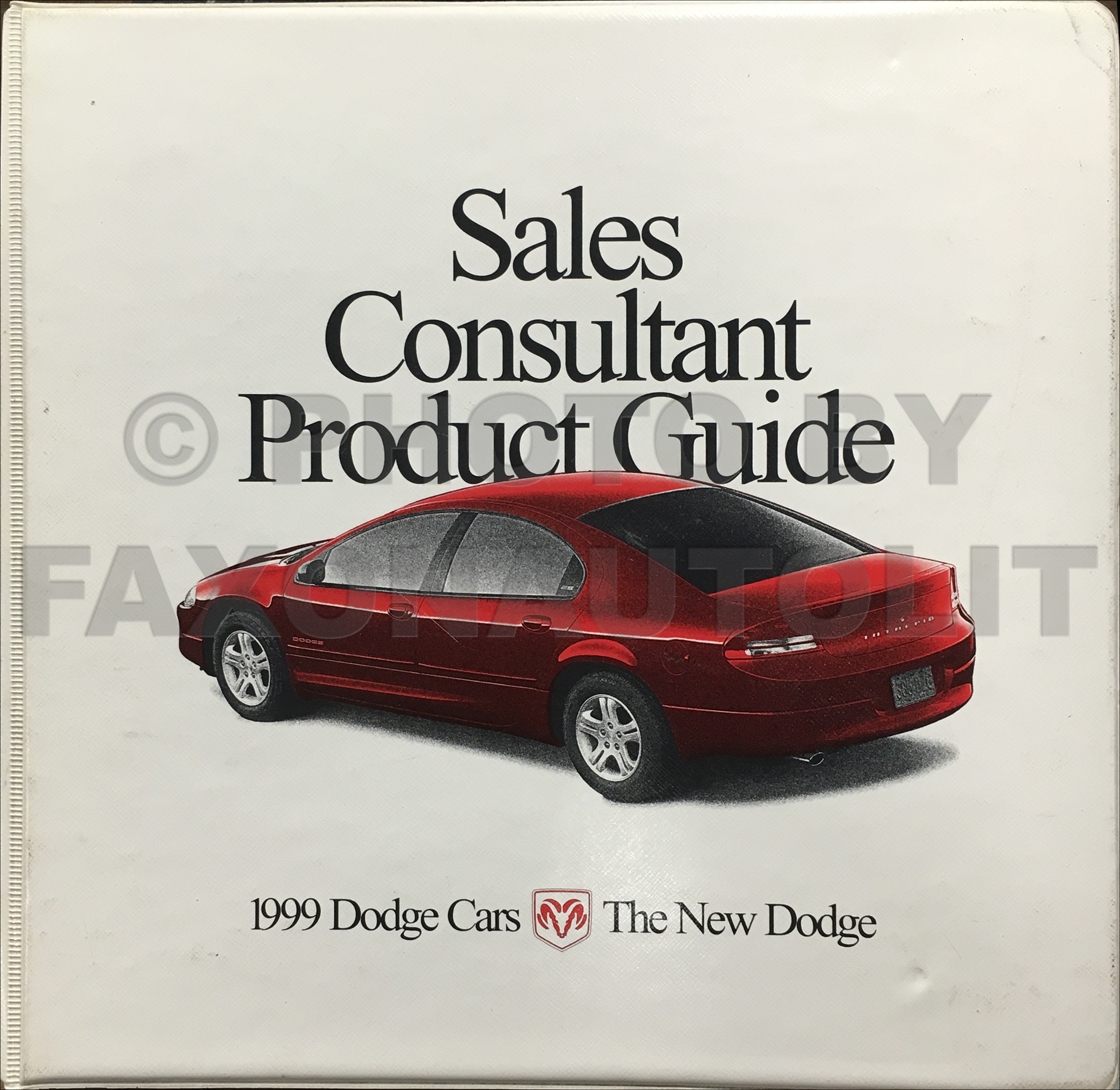 1999 Dodge Car Sales Consultant Product Guide Original