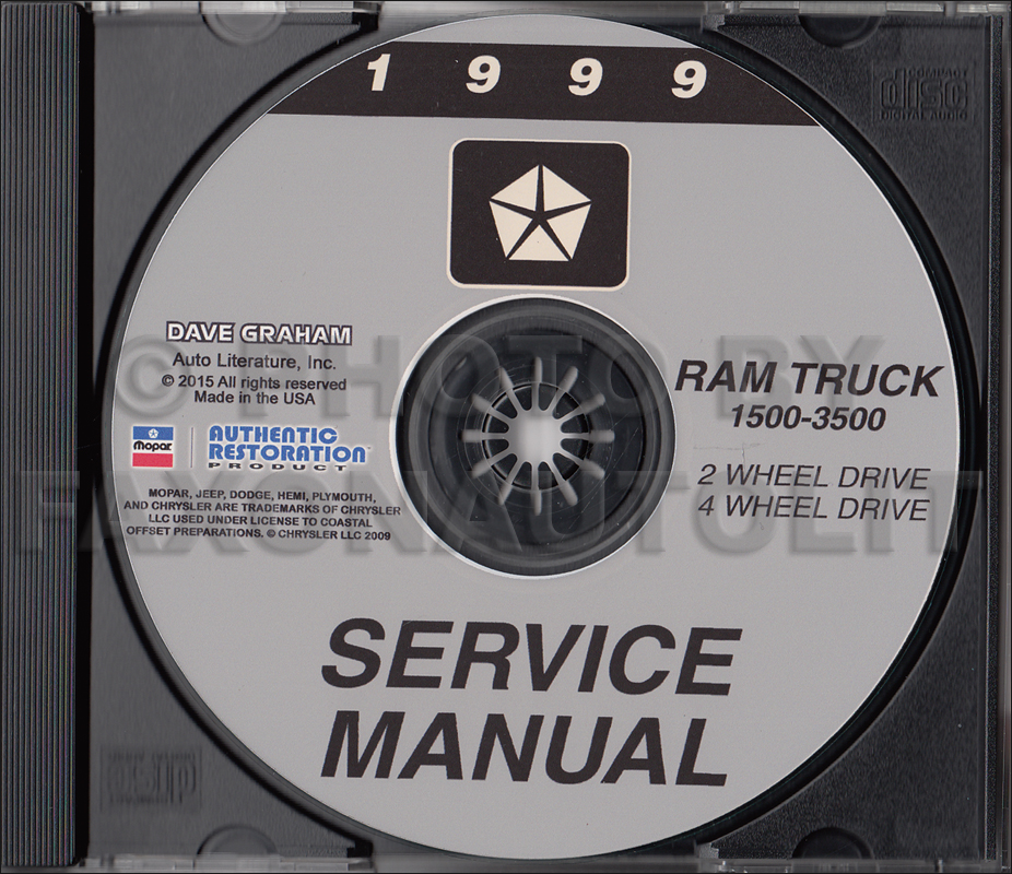 1999 Dodge Ram 1500-3500 Truck Repair Shop Manual CD