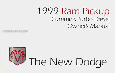 1999 Dodge Ram Cummins Turbo Diesel Pickup Truck Original Owner Manual