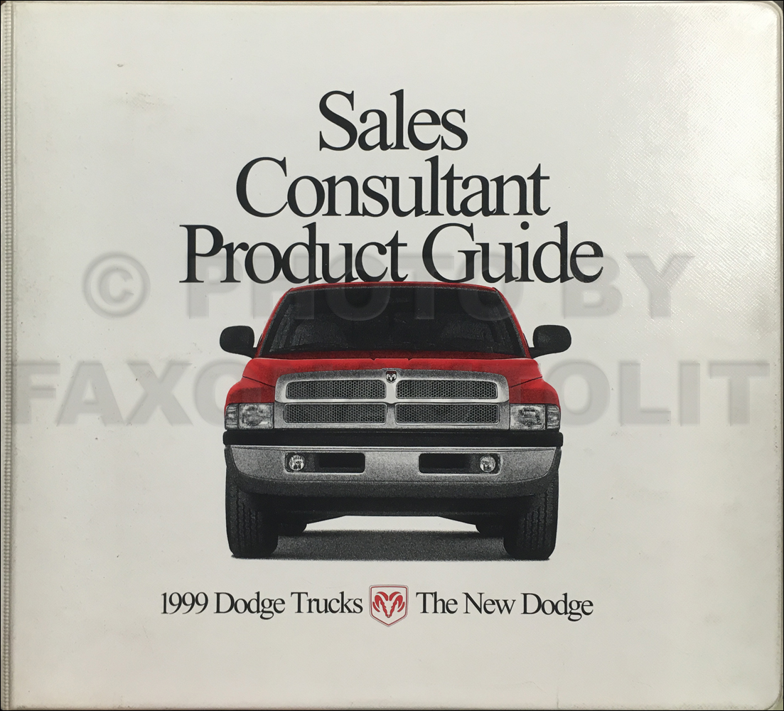 1999 Dodge Truck Sales Consultant Product Guide Dealer Album Original