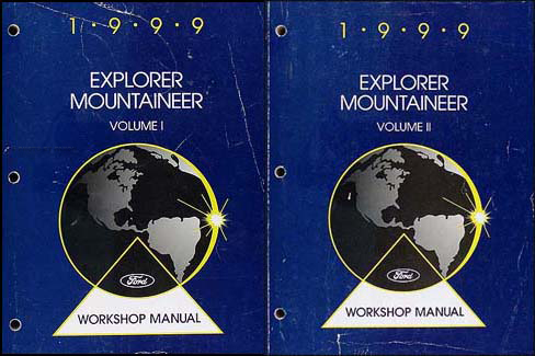 1999 Ford Explorer Mercury Mountaineer Repair Shop Manual Original Set of 2