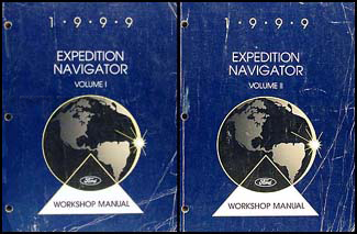 1999 Ford Expedition Lincoln Navigator Repair Shop Manual Original Set