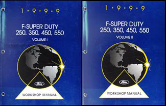 1999 Ford F-Super Duty 250 350 450 550 and Motorhome Repair Shop Manual Set