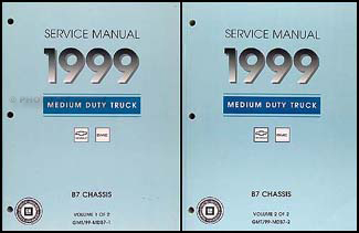 1999 Chevy/GMC B7 Bus Chassis Repair Manual Original 2 Volume Set 