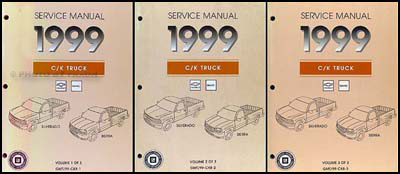 1999 Silverado & Sierra Repair Manual Original 3 Volume Set 