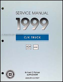 1999 C1500-3500 Bi-Fuel Pickup Shop Manual Original Supplement 