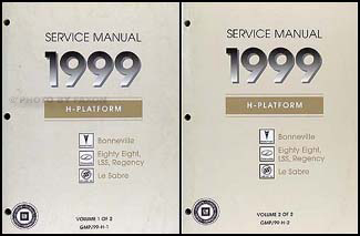 1999 Bonneville 88 LSS Regency Le Sabre Repair Shop Manual Original Set