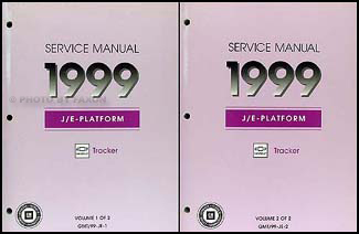 1999 Chevy Tracker Repair Manual Original 2 Volume Set 