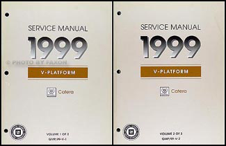 1999 Cadillac Catera Repair Manual Original 2 Volume Set 