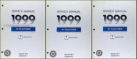 1999 Pontiac Grand Prix Shop Manual Original Set 