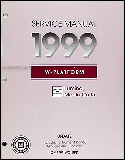 1999 Lumina & Monte Carlo DASH Repair Manual Original Supplement