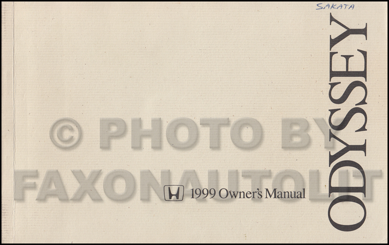 1999 Honda Odyssey Owner's Manual Original