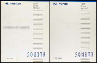 1999 Hyundai Sonata Shop Manual Original 2 Volume Set