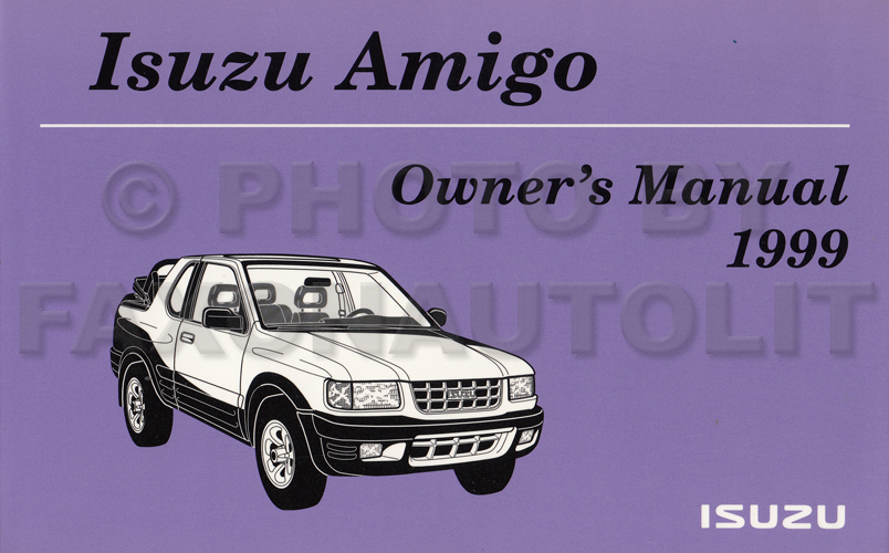 1999 Isuzu Amigo Owner's Manual Original