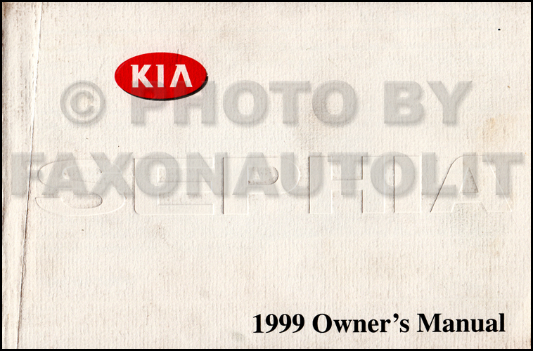 1999 Kia Sephia Owners Manual Original