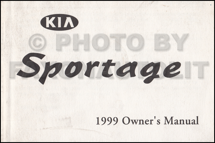 1999 Kia Sportage Owners Manual Original