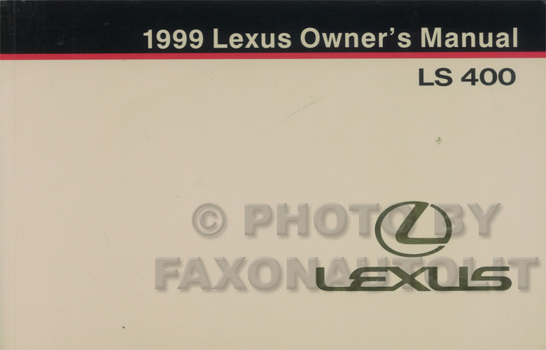 1999 Lexus LS 400 Owners Manual Original