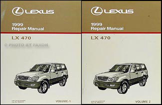 1999 Lexus LX 470 Repair Manual Original 2 Volume Set