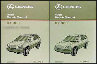 1999 Lexus RX 300 Repair Manual Original 2 Volume Set