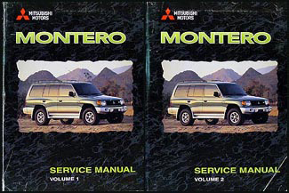 1999 Mitsubishi Montero Repair Manual Set Original