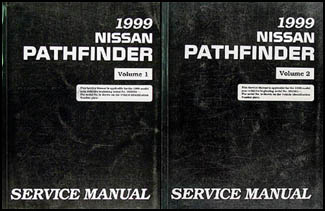 1999 Nissan Pathfinder Repair Manual Original 2-Volume Set